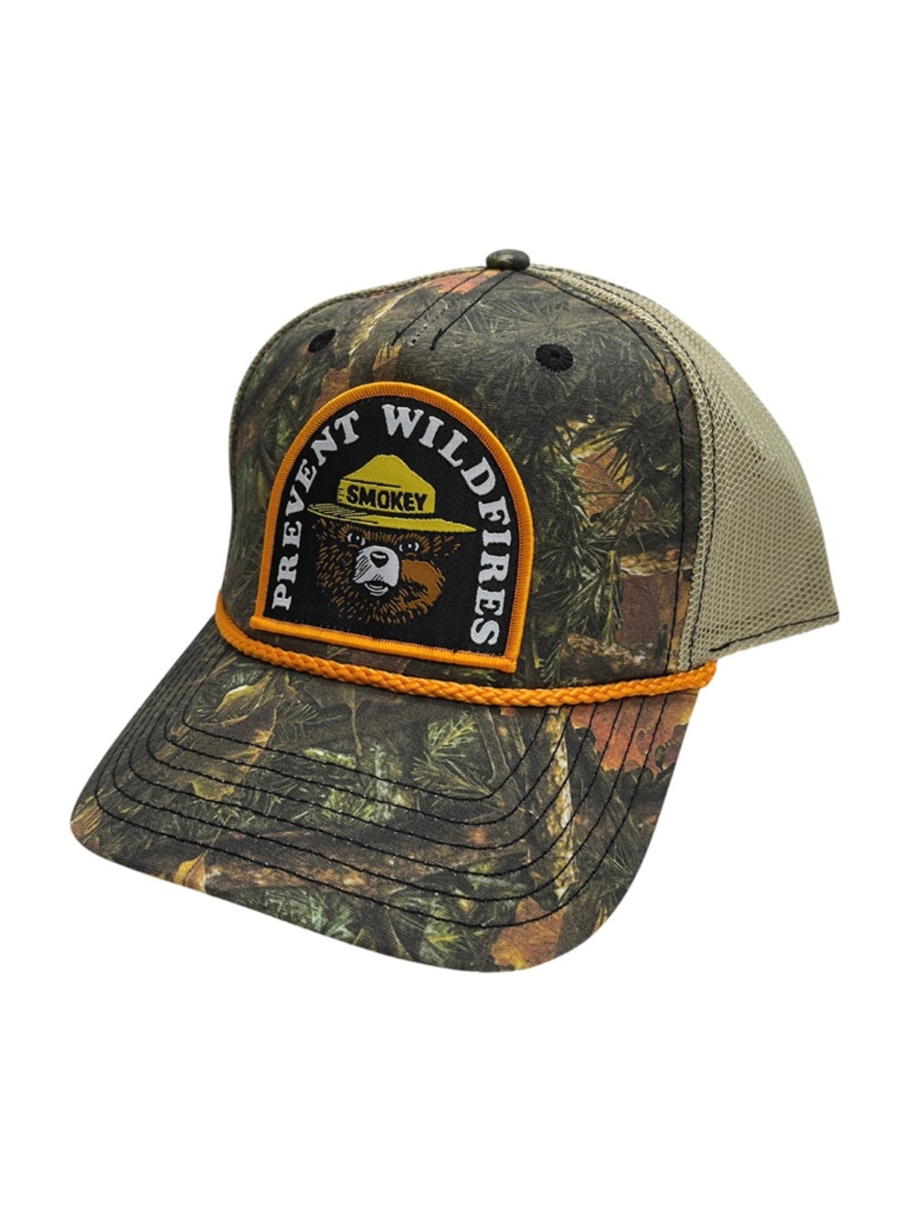 Smokey the Bear Camo Prevent Wildfires Hat NWT